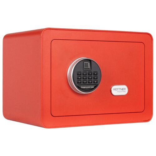 Rottner Vintage nábytkový elektronický sejf červený